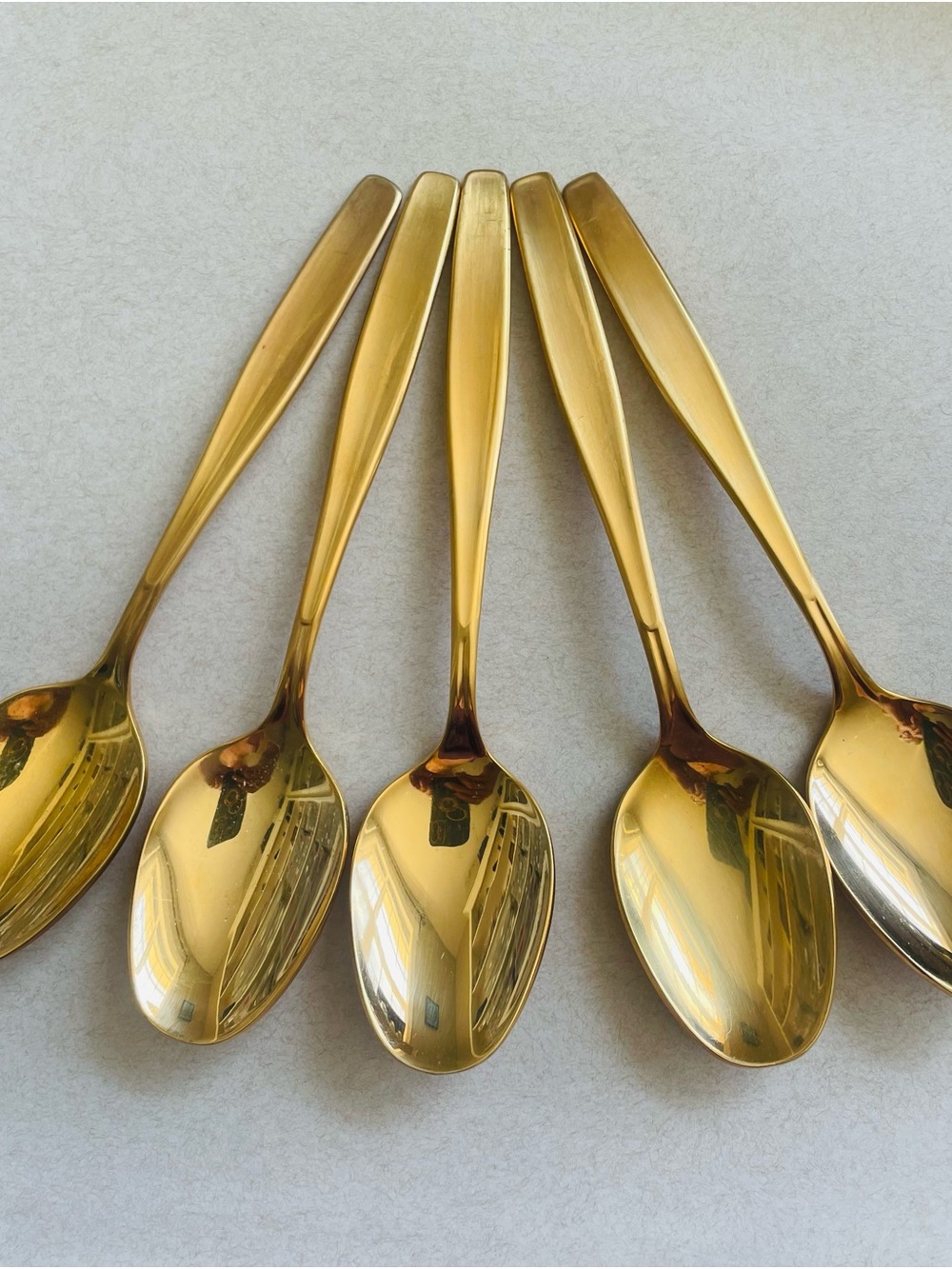 MCM Rogers “Golden Modern Living” teaspoons 5